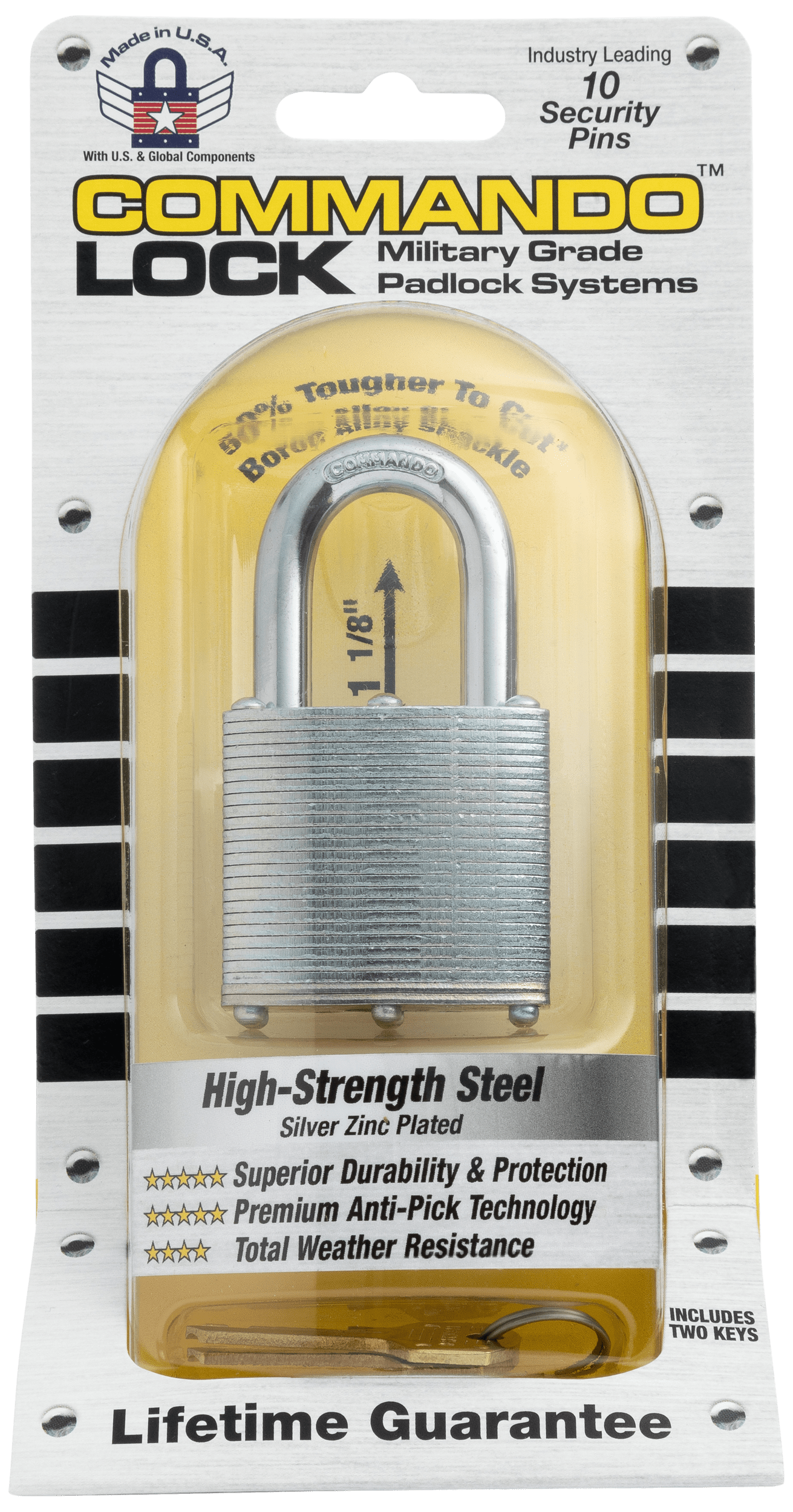 Commando Lock_Steel Heavy Duty Anti-Pick Padlock