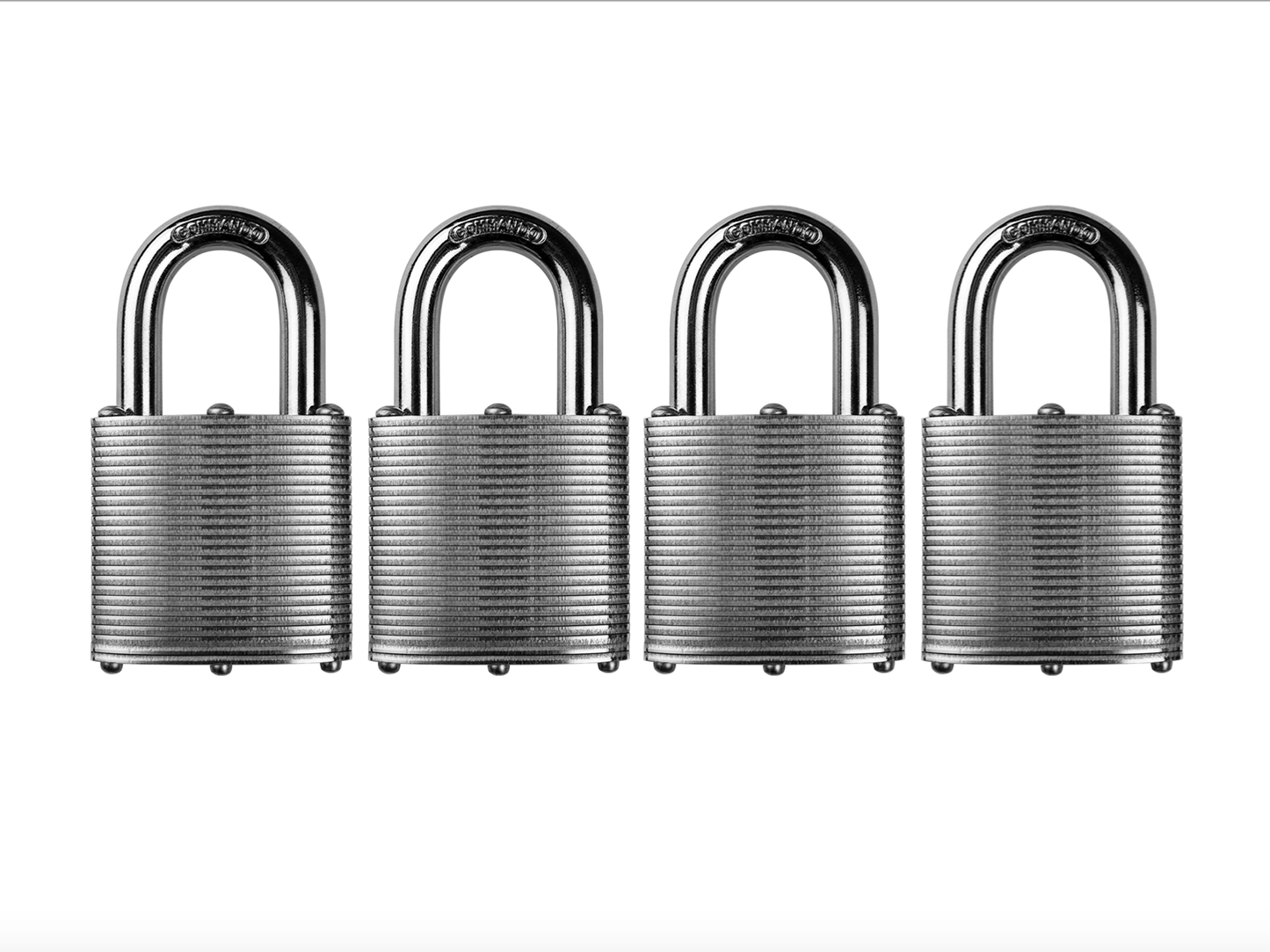 Commando Lock_Steel Heavy Duty Anti-Pick Padlock 4-pack Keyed Alike