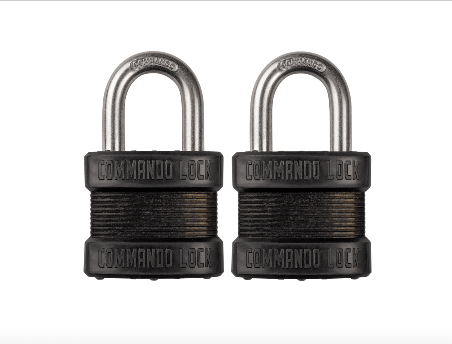 Blackout Laminated Steel Padlock | Military-Grade | Pelican Case Locks Commando Lock 2 PACK KEYED ALIKE