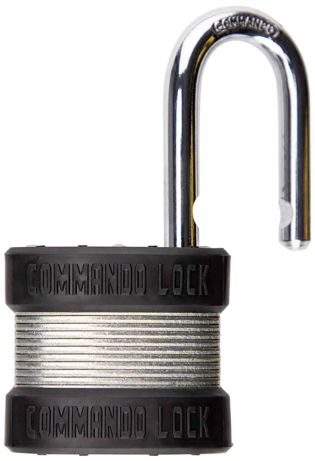 Commando Lock Heavy Duty Padlock | 2 Bumper High Security | Military-Grade Commando Lock