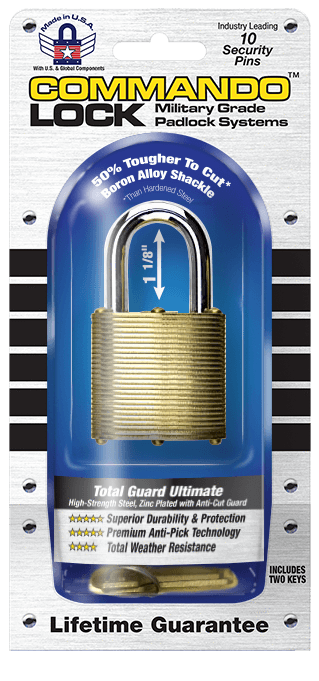 Commando Lock | Marine Series: Premium Brass Padlock | Military-Grade Commando Lock