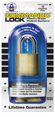 Commando Lock | Marine Series: Premium Brass Padlock | Military-Grade Commando Lock 