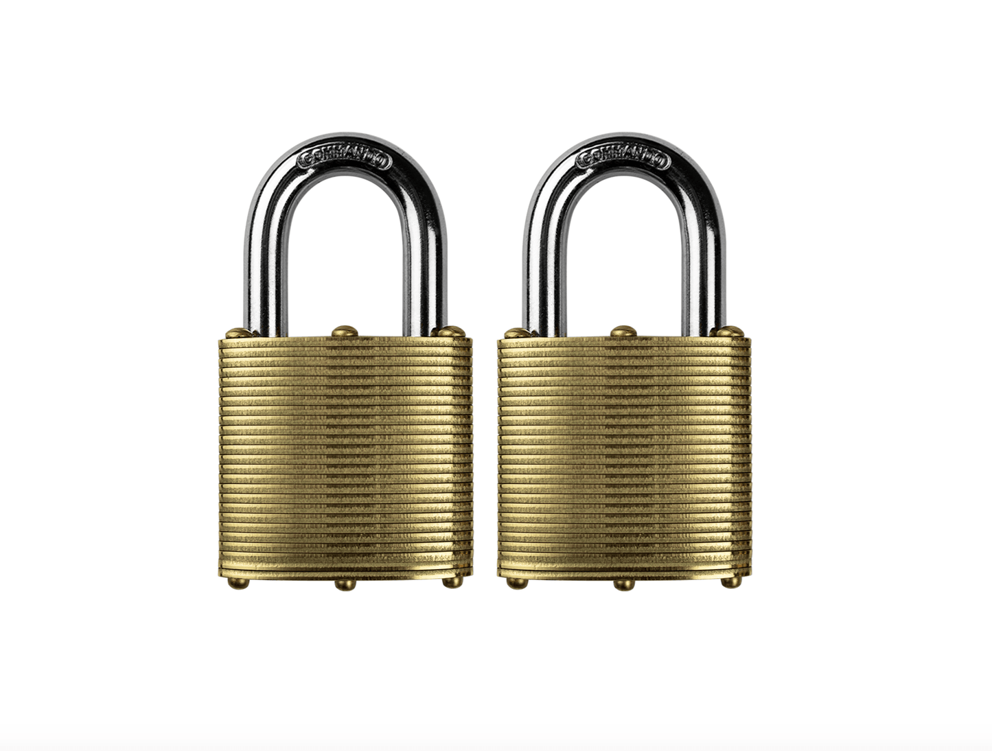 Commando Lock | Marine Series: Premium Brass Padlock | Military-Grade Commando Lock 2 Pack (Keyed Alike)