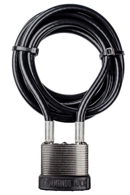 Cable Padlock Steel | Heavy Duty Military-Grade | 8 Ft.
