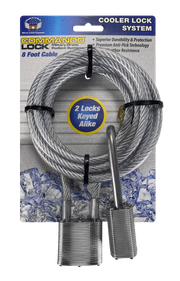 Commando | Cooler Cable Padlock | 2 Steel PadLocks (KA) | Military-Grade