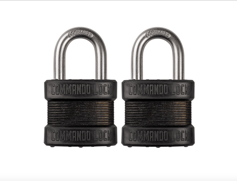 Blackout Laminated Steel Padlock | Military-Grade | Pelican Case  Locks Commando Lock 2 PACK KEYED ALIKE 