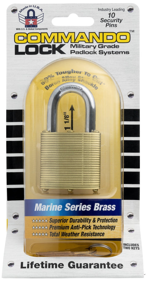 Commando Lock Brass Laminated Padlock