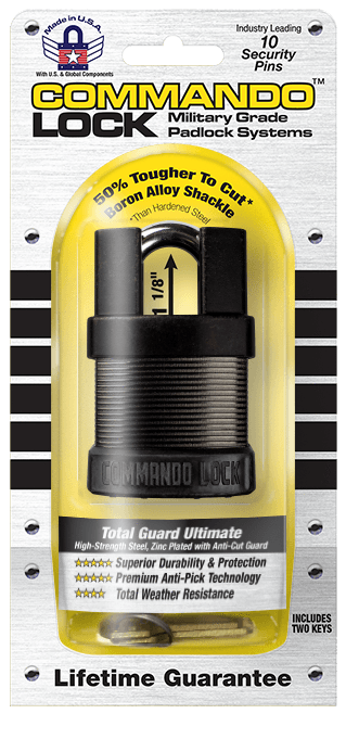 Commando Lock | Total Guard Cut Proof | iCHANGE Shrouded Padlock Commando Lock 