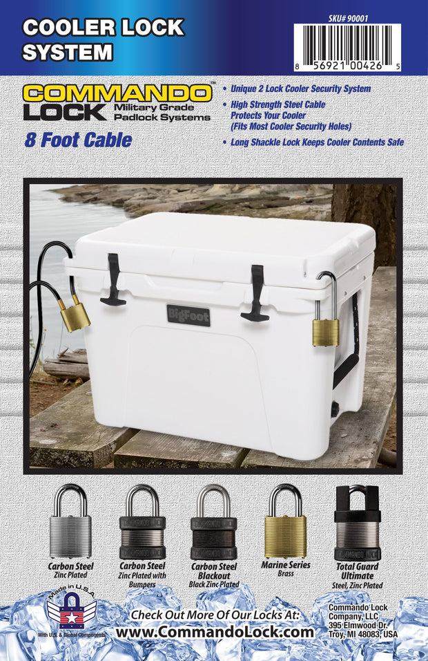 Cooler & Bike Cable Locks | Steel Coated 8ft Cable | Lifetime Guarantee ...