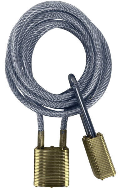 Commando | Cooler Cable Lock | 2 Brass PadLocks (KA) | Military-Grade Commando Lock 