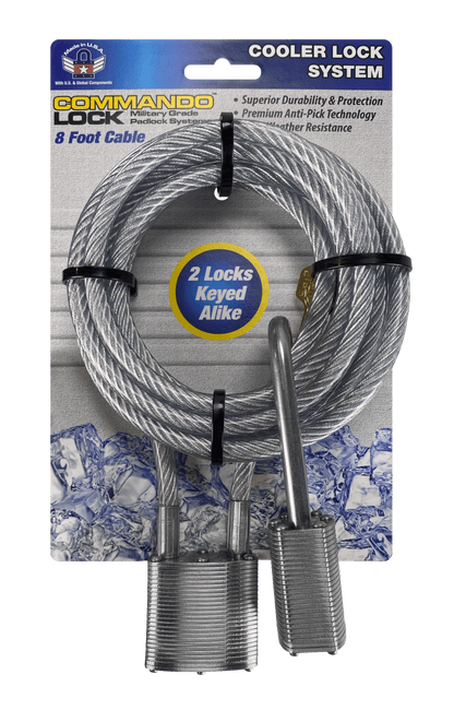 Cooler Cable Padlock | 2 Steel PadLocks (KA) | Military-Grade