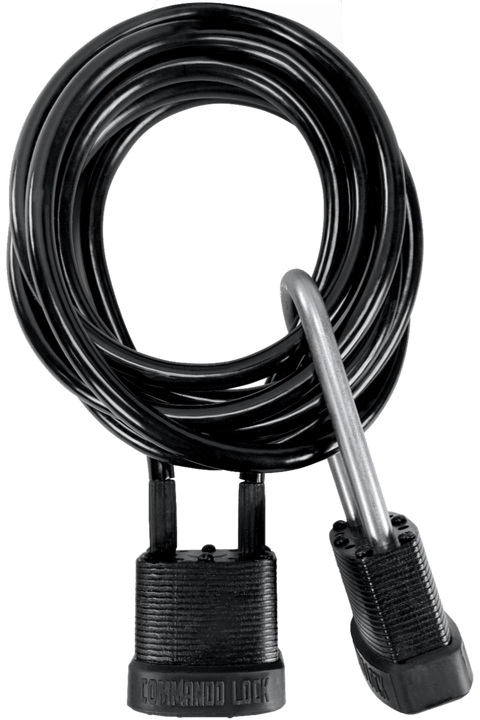 Commando | Cooler Cable Locks | 2 Blackout PadLocks (KA) | Heavy Duty
