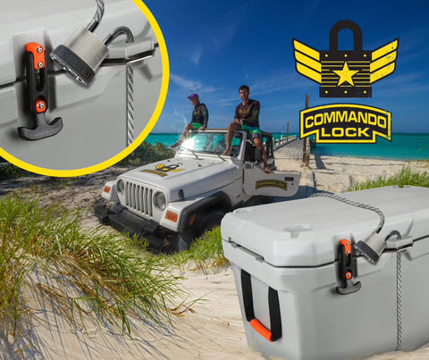 Commando | Cooler Cable Padlock | 2 Steel PadLocks (KA) | Military-Grade