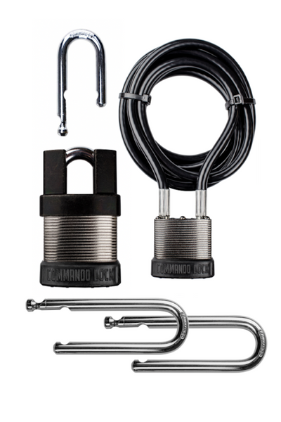 iCHANGE PRO KIT | 4-IN-1 Padlock System | 2-Lock, 4-Shkl, 8ft. Cbl