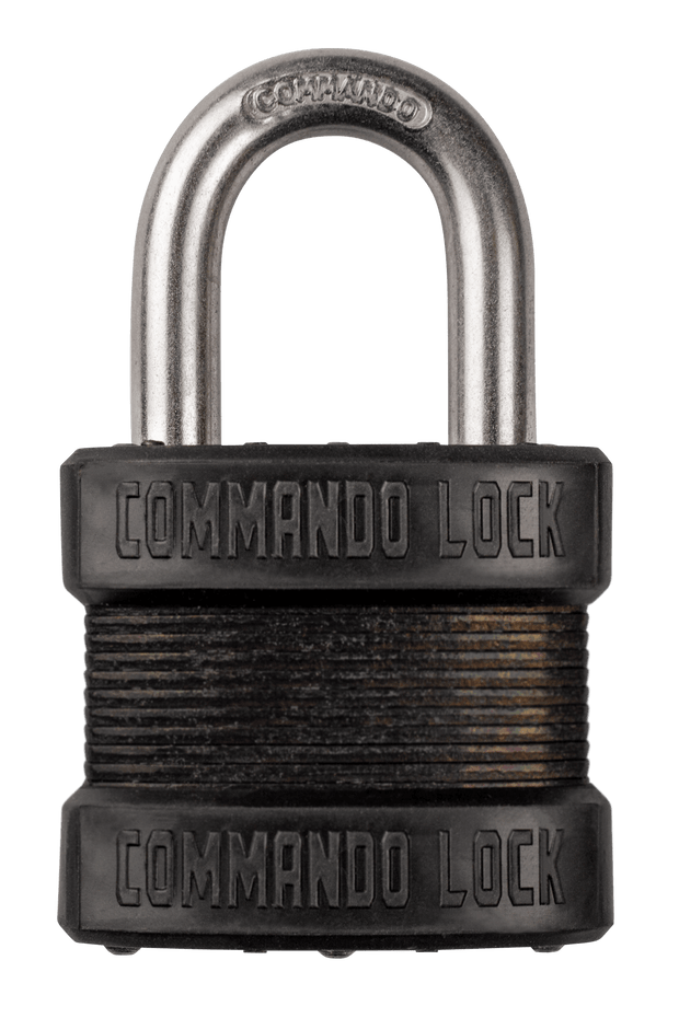 Blackout Laminated Steel Padlock | Military-Grade | Pelican Case Locks Commando Lock 