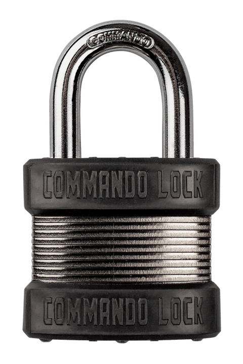 Commando Lock Heavy Duty Padlock | 2 Bumper High Security | Storage Padlock Commando Lock 